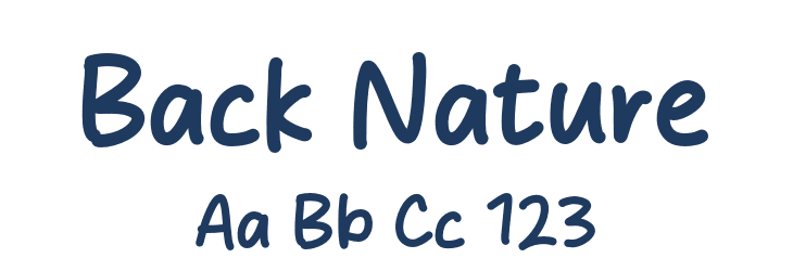 Back Nature Font Preview