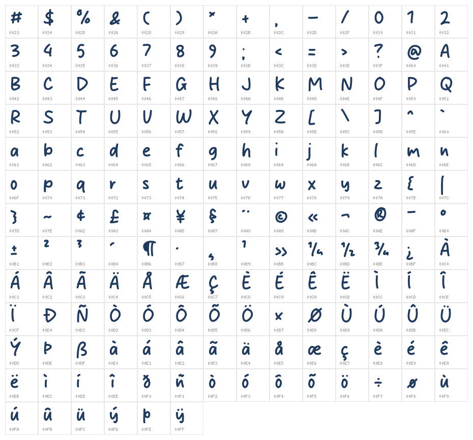 Back Nature Character Map
