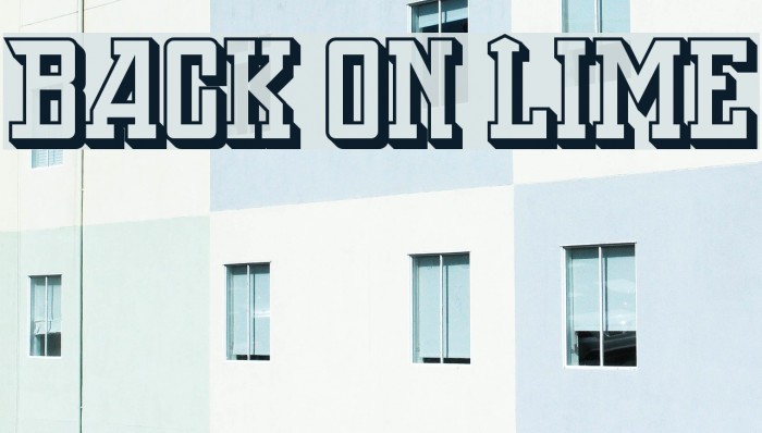 Back On Lime Font examples