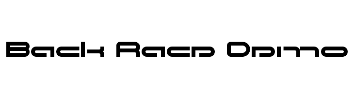 Back Race Demo  免费字体下载