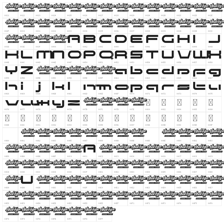 Back Race Demo Character Map