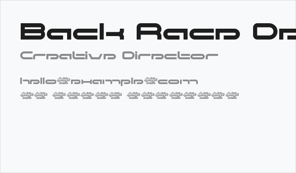 Back Race Demo Business Card