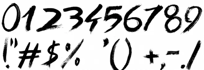 Back Ride 342 Font OTHER CHARS