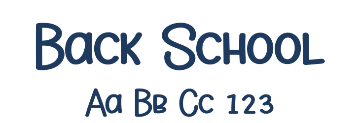 Back School Font Preview