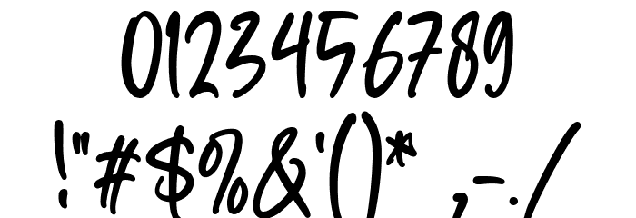 Back To December Font OTHER CHARS