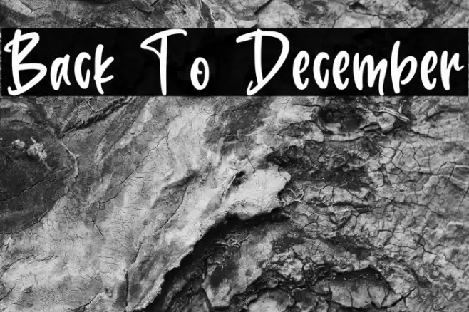 Back To December Schriftart examples