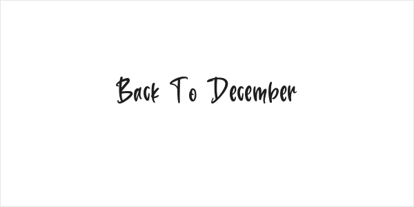 Back To December Logo