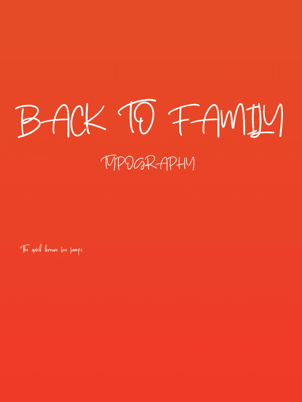 Back To Family Poster