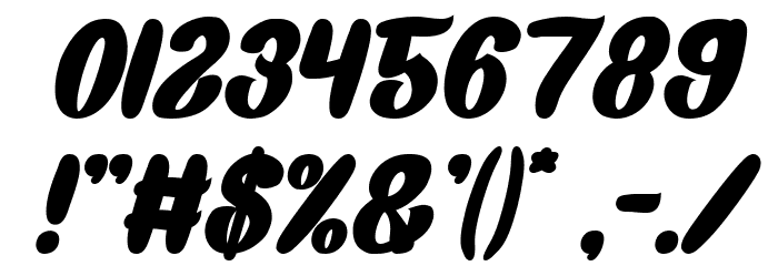 Back To Nature Bold Italic Font OTHER CHARS