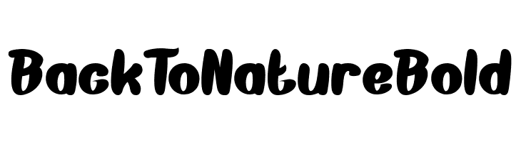 Back To Nature Bold  Frei Schriftart Herunterladen