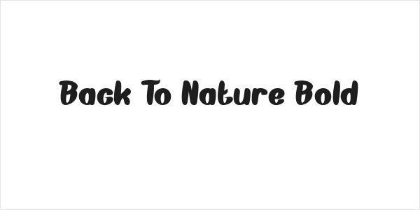 Back To Nature Bold Logo