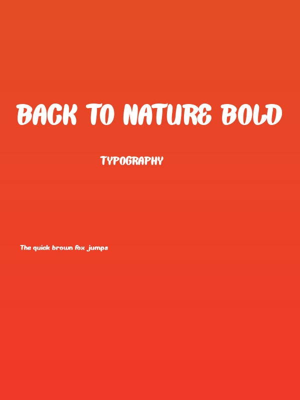 Back To Nature Bold Poster