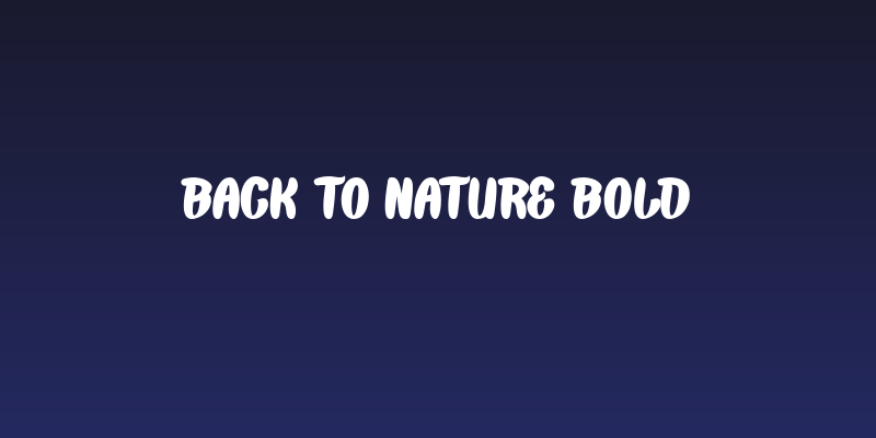 Back To Nature Bold Social Header