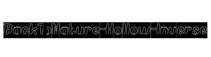 Back To Nature-Hollow-Inverse  font caratteri gratis