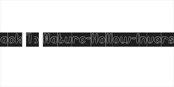Back To Nature-Hollow-Inverse Logo