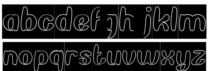 Back To Nature-Hollow-Inverse Font LOWERCASE