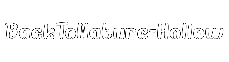 Back To Nature-Hollow  font caratteri gratis