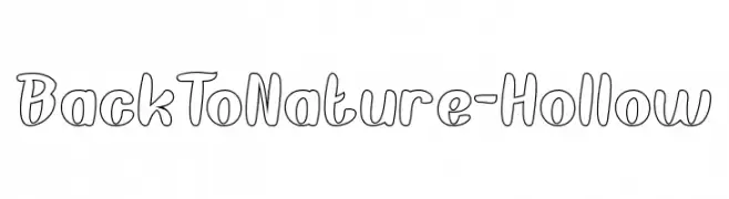 Back To Nature-Hollow  नि: शुल्क फ़ॉन्ट्स डाउनलोड