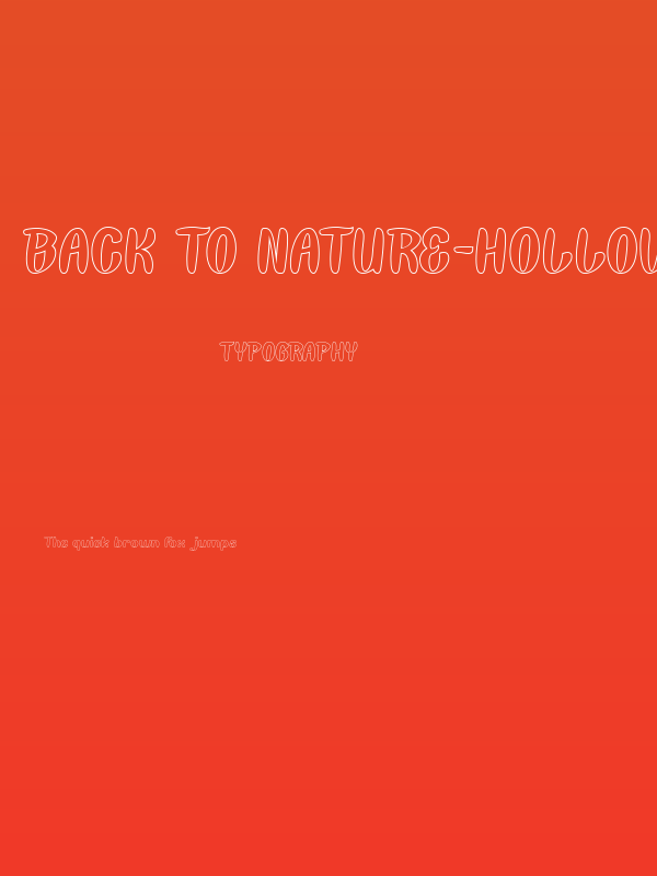 Back To Nature-Hollow Poster