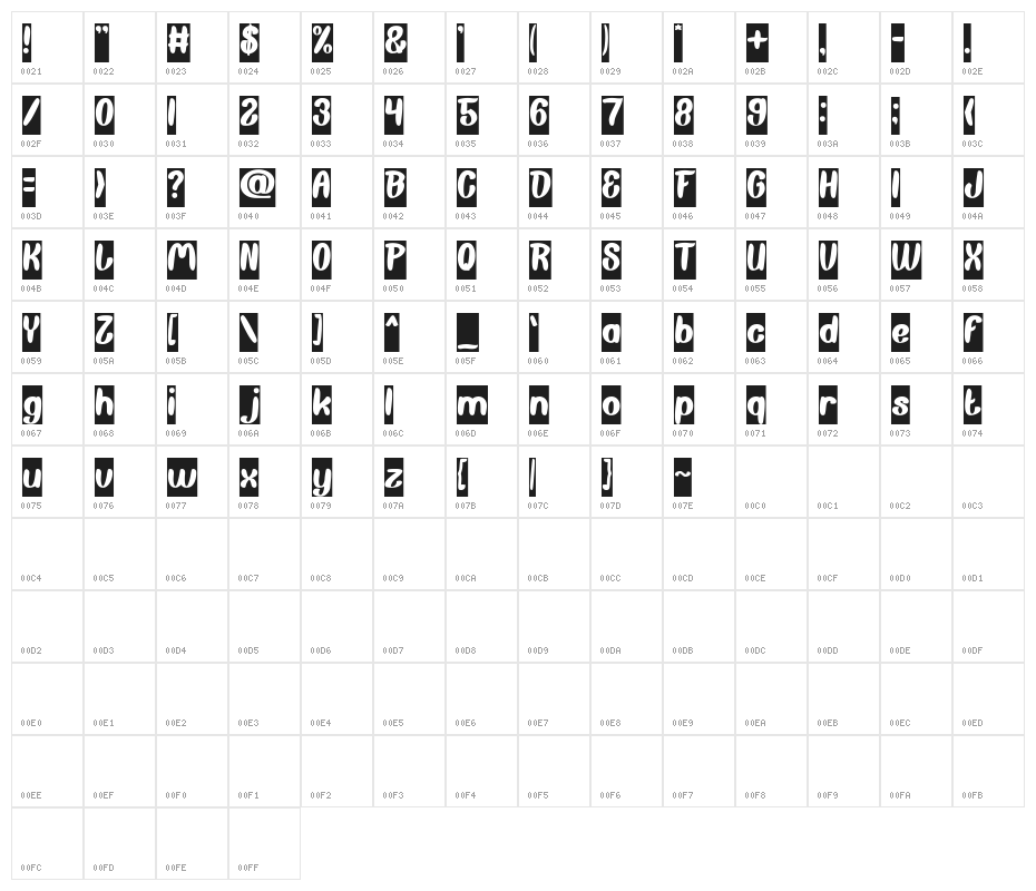 Back To Nature-Inverse Character Map