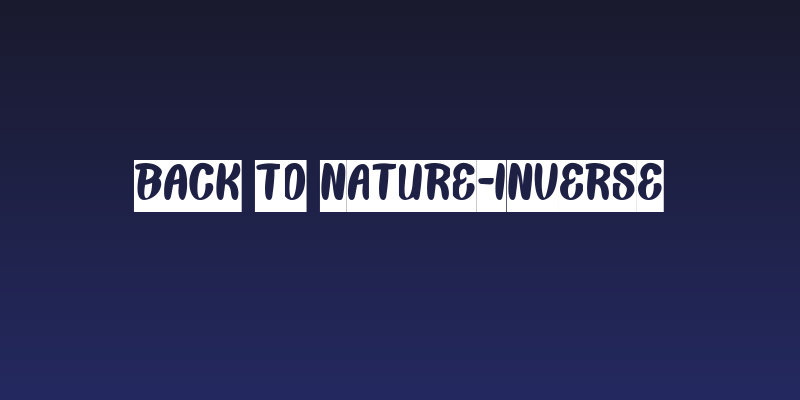 Back To Nature-Inverse Social Header