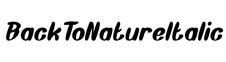 Back To Nature Italic  フリーフォントのダウンロード