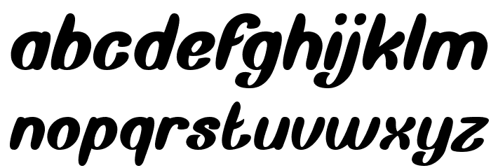 Back To Nature Italic Font LOWERCASE