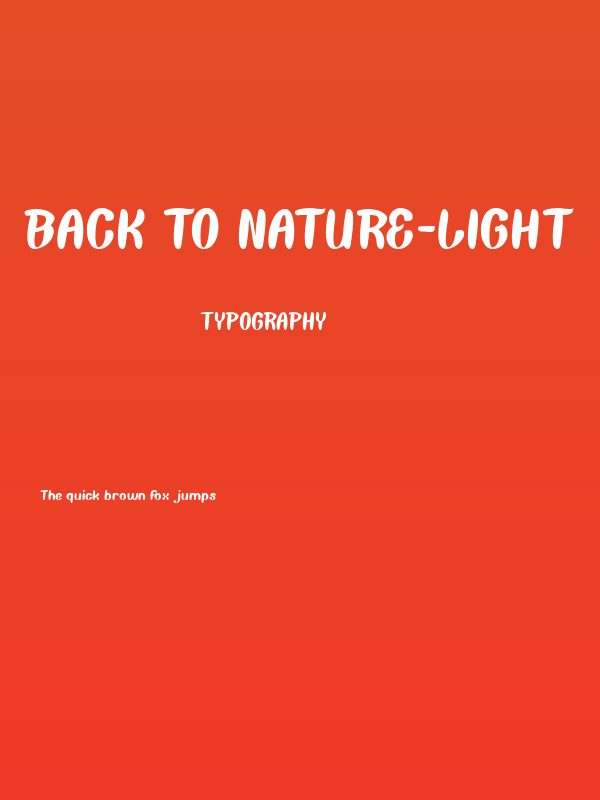 Back To Nature-Light Poster