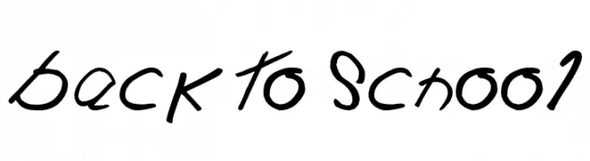 Back To School  フリーフォントのダウンロード