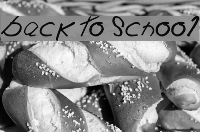 Back To School フォント examples