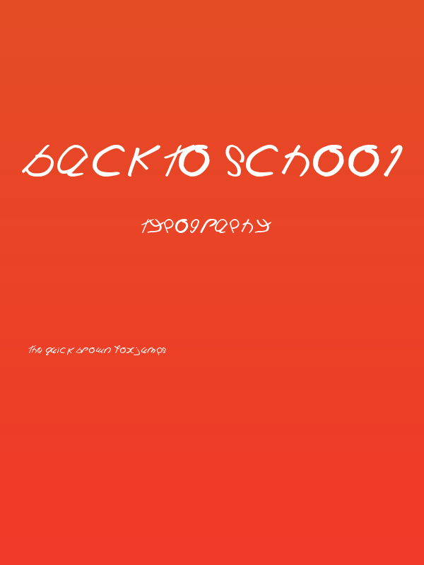 Back To School Poster