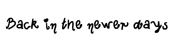 Back in the newer days  免费字体下载
