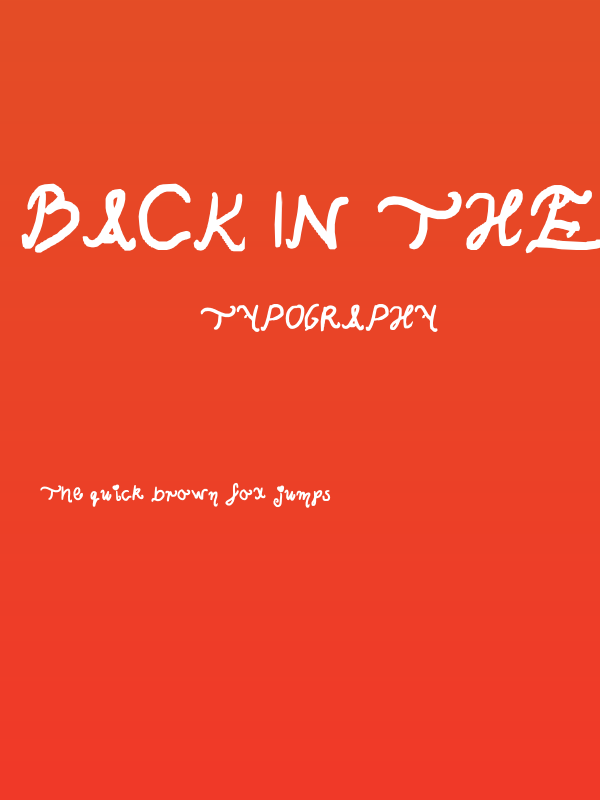 Back in the newer days Poster