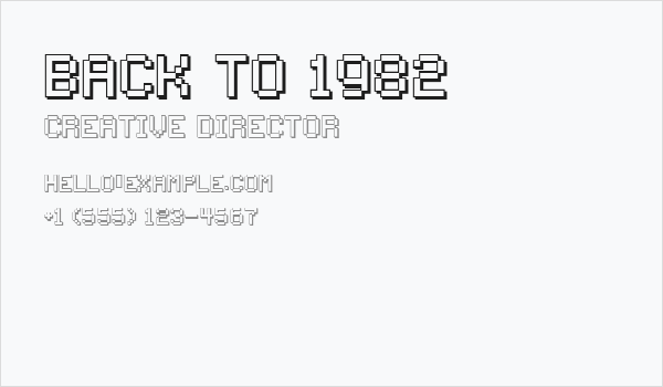 Back to 1982 Business Card