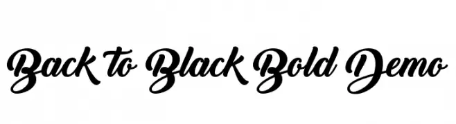 Back to Black Bold Demo  Fuentes Gratis Descargar