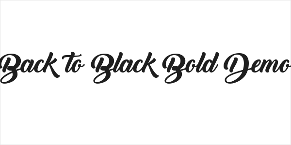 Back to Black Bold Demo Logo