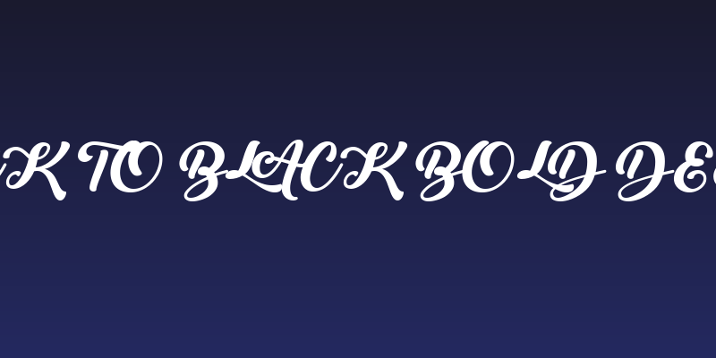 Back to Black Bold Demo Social Header