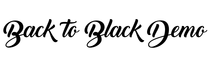 Back To Black Demo Font FFonts