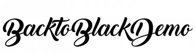 Back to Black Demo  Frei Schriftart Herunterladen