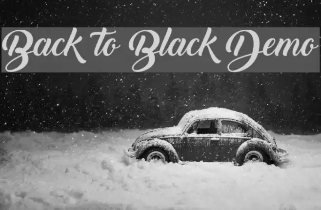 Back to Black Demo Font examples