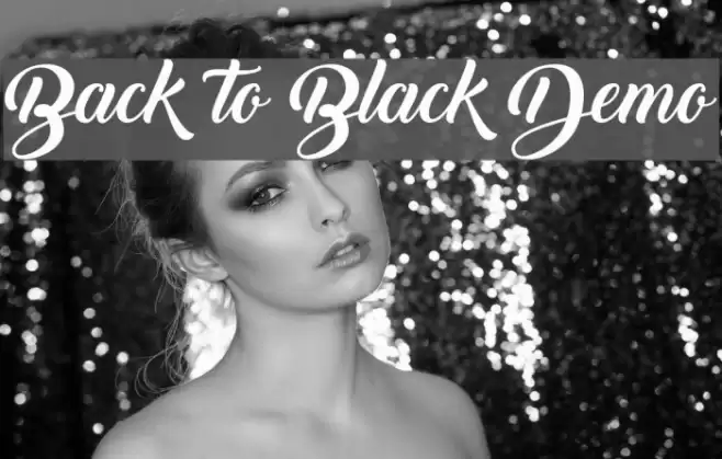 Back to Black Demo Font examples