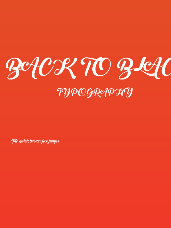 Back to Black Demo Poster