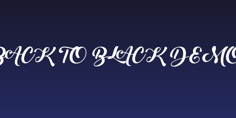 Back to Black Demo Social Header