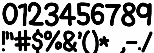 Back to School Font OTHER CHARS