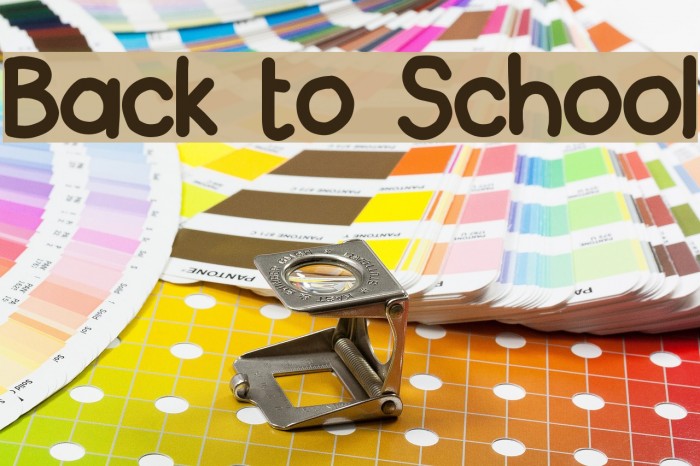 Back to School Font examples