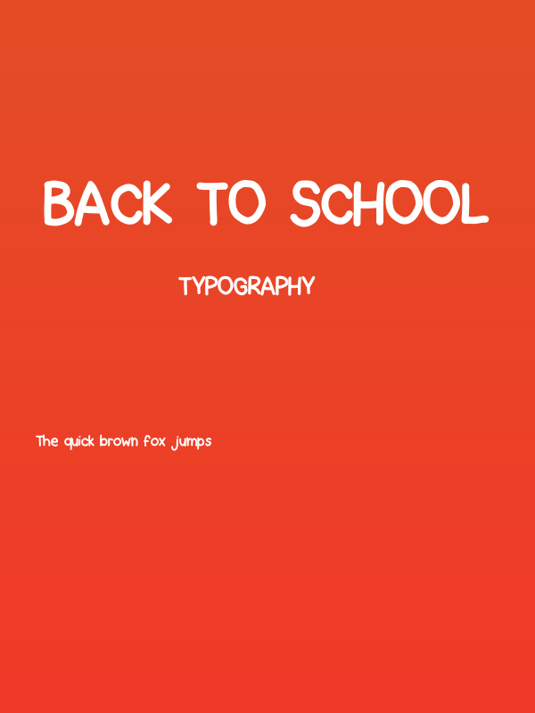 Back to School Poster