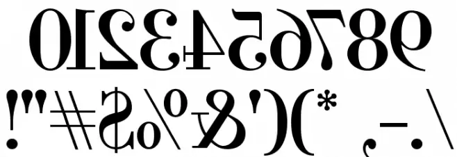 BackBod Font OTHER CHARS