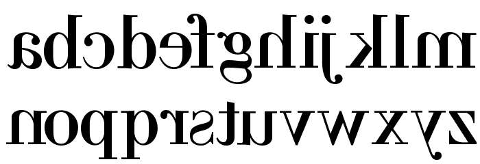 BackBod Font LOWERCASE
