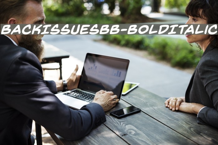 BackIssuesBB-BoldItalic Font examples