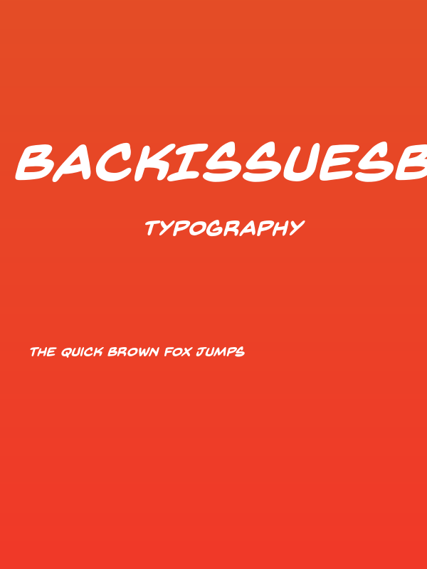 BackIssuesBB-BoldItalic Poster